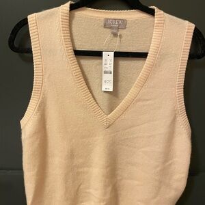 J.Crew Cream Cashmere Sleeveless Sweater Vest